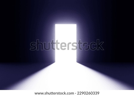 Similar – Image, Stock Photo Light behind the door covered with a curtain