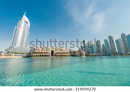 Dubai - JANUARY 10, 2015: The Address Hotel on January 10 in UAE, Dubai. Address Hotel is popular 5-star hotel.