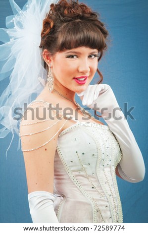 Young bride in studio shooting