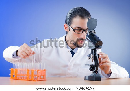 Young chemist in the lab