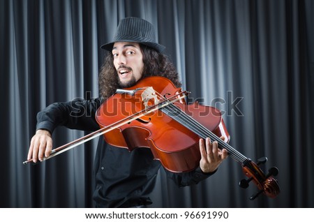 Man playing the cello