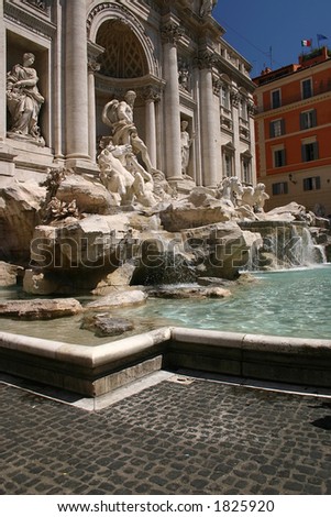 The Trevi Fountain in Rome, Italy, looks best from unusual angles, instead of the usual head-on shot that you see in postcards.