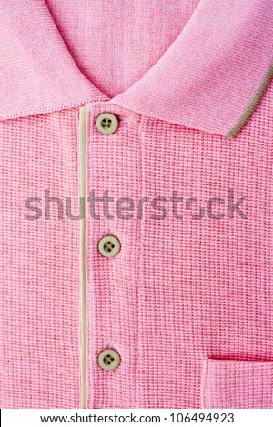 Close up new men\'s pink Polo T-shirt