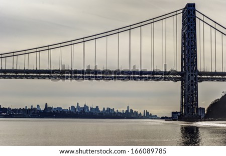 George Washington Bridge (known informally as the GW Bridge is a double-decked suspension bridge spanning the Hudson River