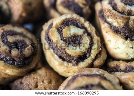 cinnamon roll, cinnamon bun, cinnamon swirl  is a sweet roll served commonly in Northern Europe and North America