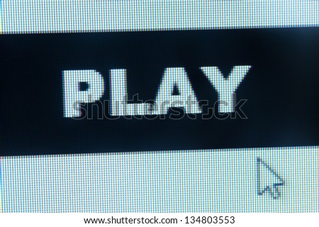 Play word and cursor on computer monitor