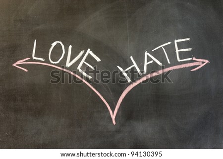 Chalk drawing - Love or hate