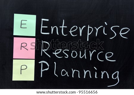 Chalk drawing - ERP, Enterprise Resource Planning