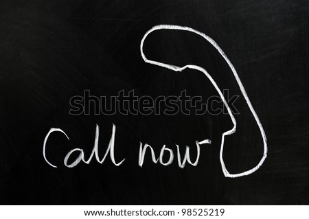 chalk drawing - Call us now by phone