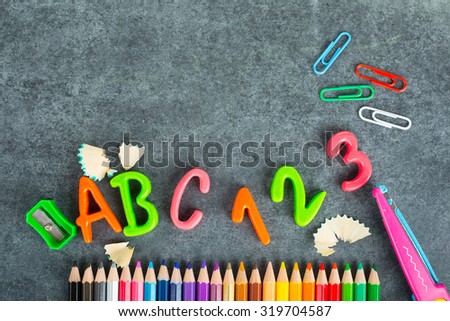 Back to school design blank with black board.