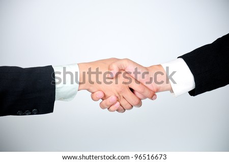 businessman shaking  hands after finished discussed