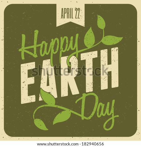 Typographic design poster for Earth Day.