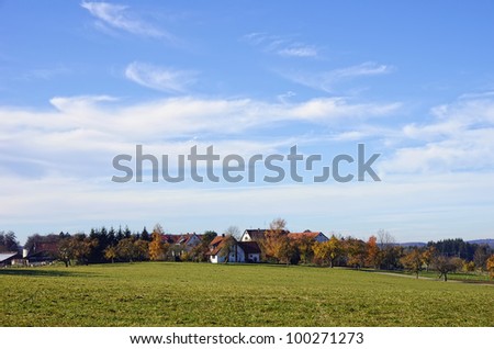 Some village landscape - Some typical European village landscape in fall in good old Germany.