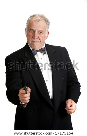 Jeff dressed as James, James Bond of Her Majesty\'s Secret Service.