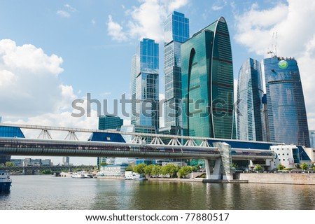 MOSCOW - MAY 22: The Moscow International Business Center, Moscow-City on May 22, 2011 in Moscow. MIBC is one of the largest construction projects in Europe