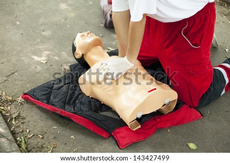 CPR training - heart massage