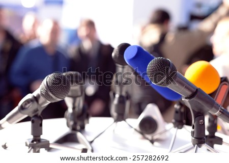 News conference Foto d'archivio © 
