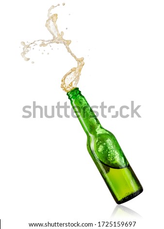 Similar – Image, Stock Photo Green Beer bottle with drops of dew condensation alcohol