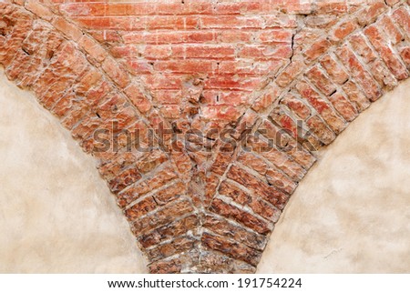 architectural detail of brick arches