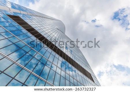 MADRID, SPAIN - MARCH 17, 2015: Torre Espacio in the Four Towers Business Area. The four towers are the tallest skyscrapers in Madrid and Spain