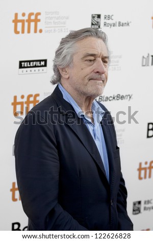 TORONTO, ON/CANADA - SEPTEMBER 10, 2011:  Actor Robert De Niro arrives at the gala for the film \
