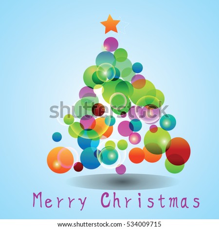 Decorated Christmas Tree Holiday Illustration Vector - 534009715