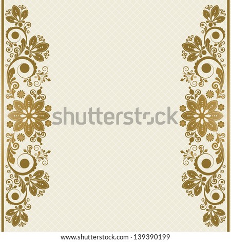 Vector Vintage Floral Background - 139390199 : Shutterstock