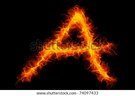 Fire Letter A Graffiti Stock Photo 74097433 : Shutterstock