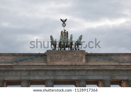 Similar – Image, Stock Photo Clouds over Brandenburg Gate