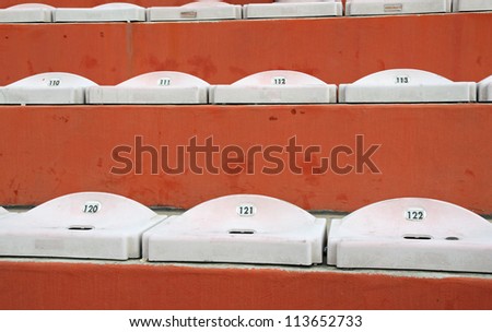 empty seats in the stands of the stadium after the game football