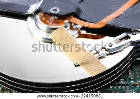 hard disk failure with a band-aid over your disks