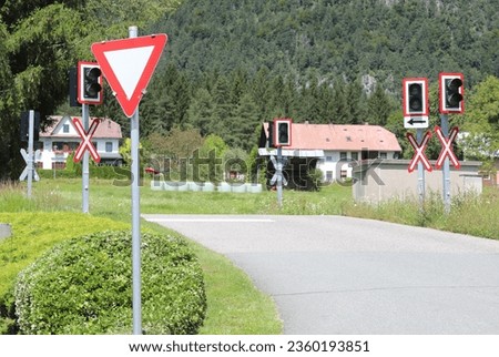 Similar – Foto Bild Viele Verkehrsschilder liegen übereinander auf dem Boden, Geschwindigkeitsbegrenzung 30 km/h, 50 km/h, Umleitung