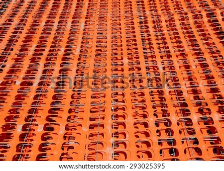 Orange Safety Fence Barrier Visual Barrier used in construction sites and crowd control