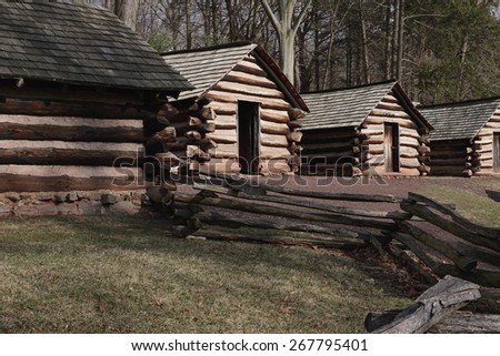 Revolutionary War Army Huts in Valley Forge, Pennsylvania