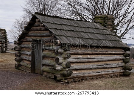 Revolutionary War Army Huts in Valley Forge, Pennsylvania
