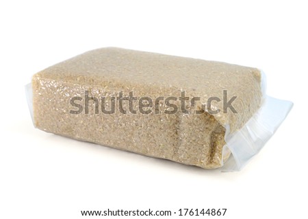 rice germ in plastic packing