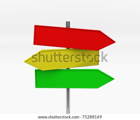 Direction Signs - this is 3d illustration