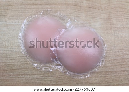 A pair of silicone sticker pad to cover nipples / breast