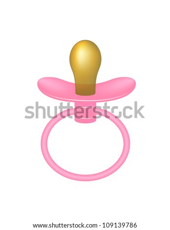 Pink Baby Dummy Stock Vector 109139786 : Shutterstock