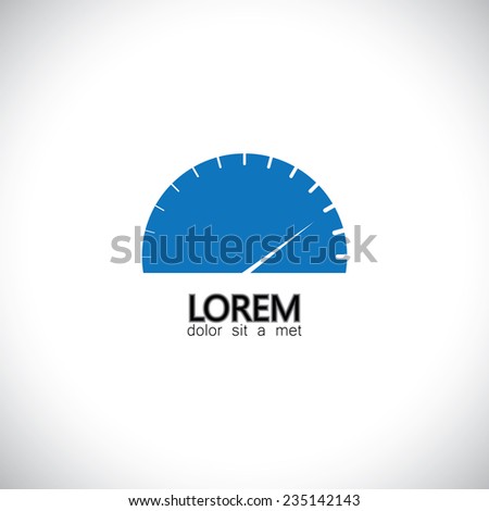 speedometer icon of car, automobile or vehicle - concept vector graphic. This icon also represents internet speed, data download speed, upload speed, car driver driving at very speed or over speeding