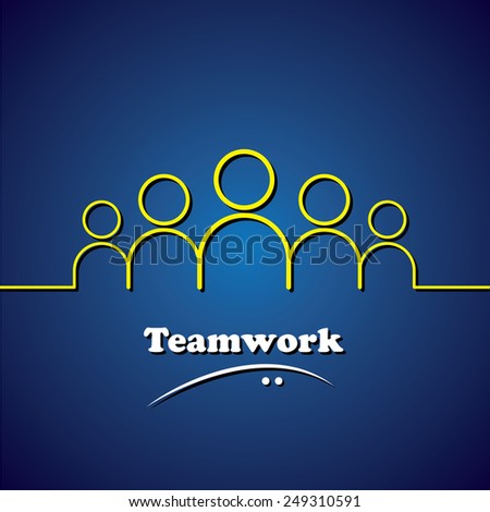 team, teamwork, leader & leadership vector concept graphic. This icon also represents unity, solidarity, involvement, integrity