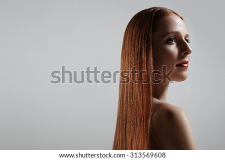 redhead woman\'s profile