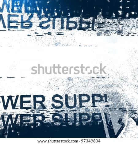 abstract background of letters and stamps