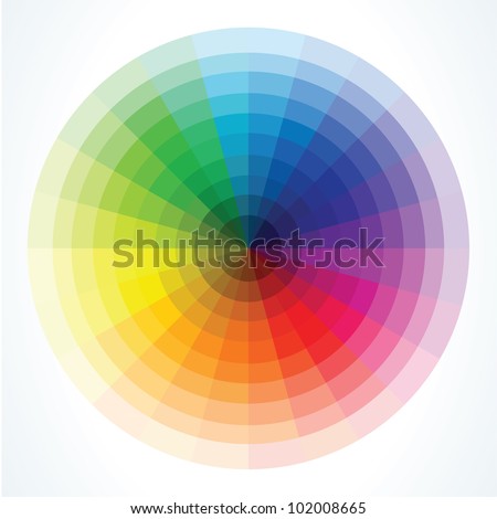 Color wheels. Vector illustration