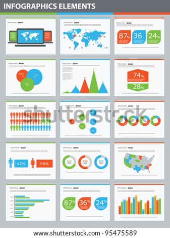 Detail infographic vector illustration presentation. World Map and Information Graphics