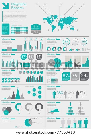 Detail infographic vector illustration. World Map and Information Graphics