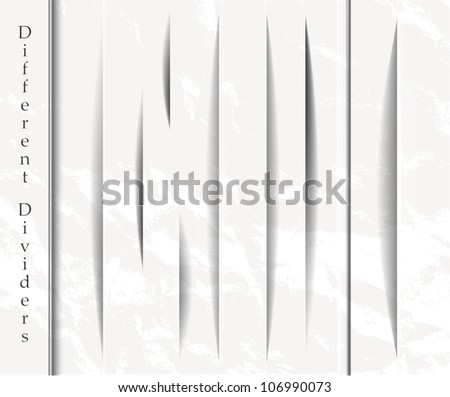 Set of vertical design shadow forms