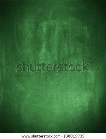 Green blackboard cleaned from chalk