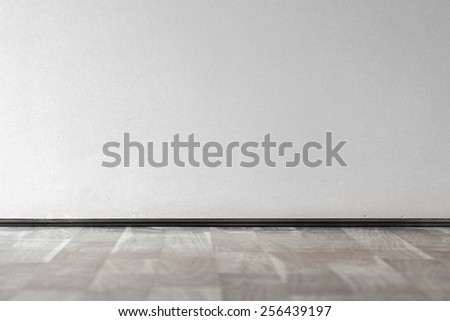 Wooden floor and wall interior