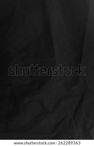 Sheet of the black industrial wrinkled paper